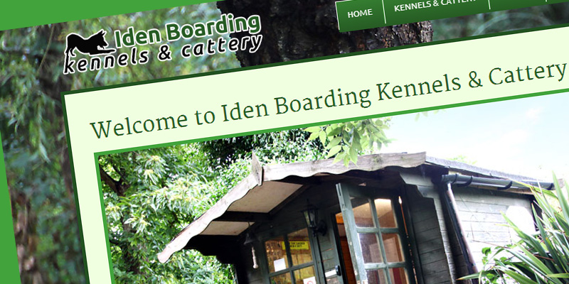 Web design for Iden Boarding Kennels